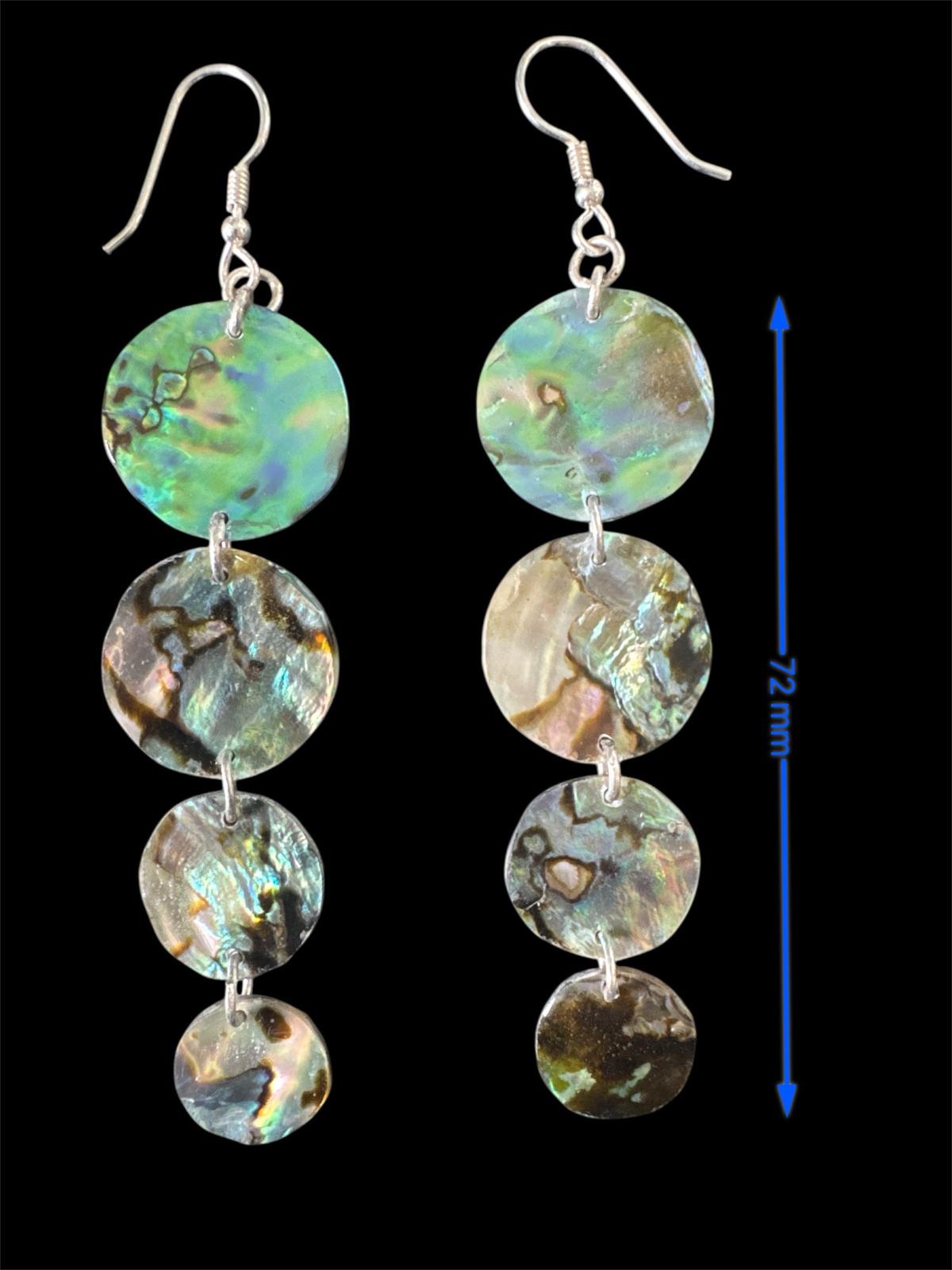 Circle Abalone Earrings