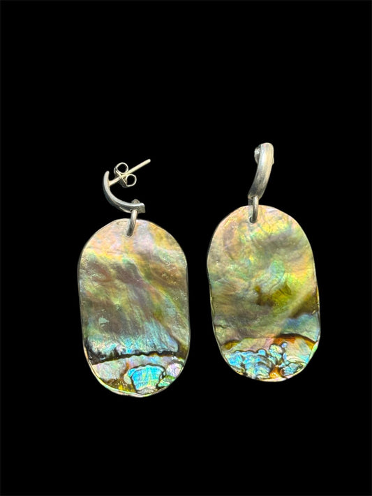 Oval Abalone Earrings