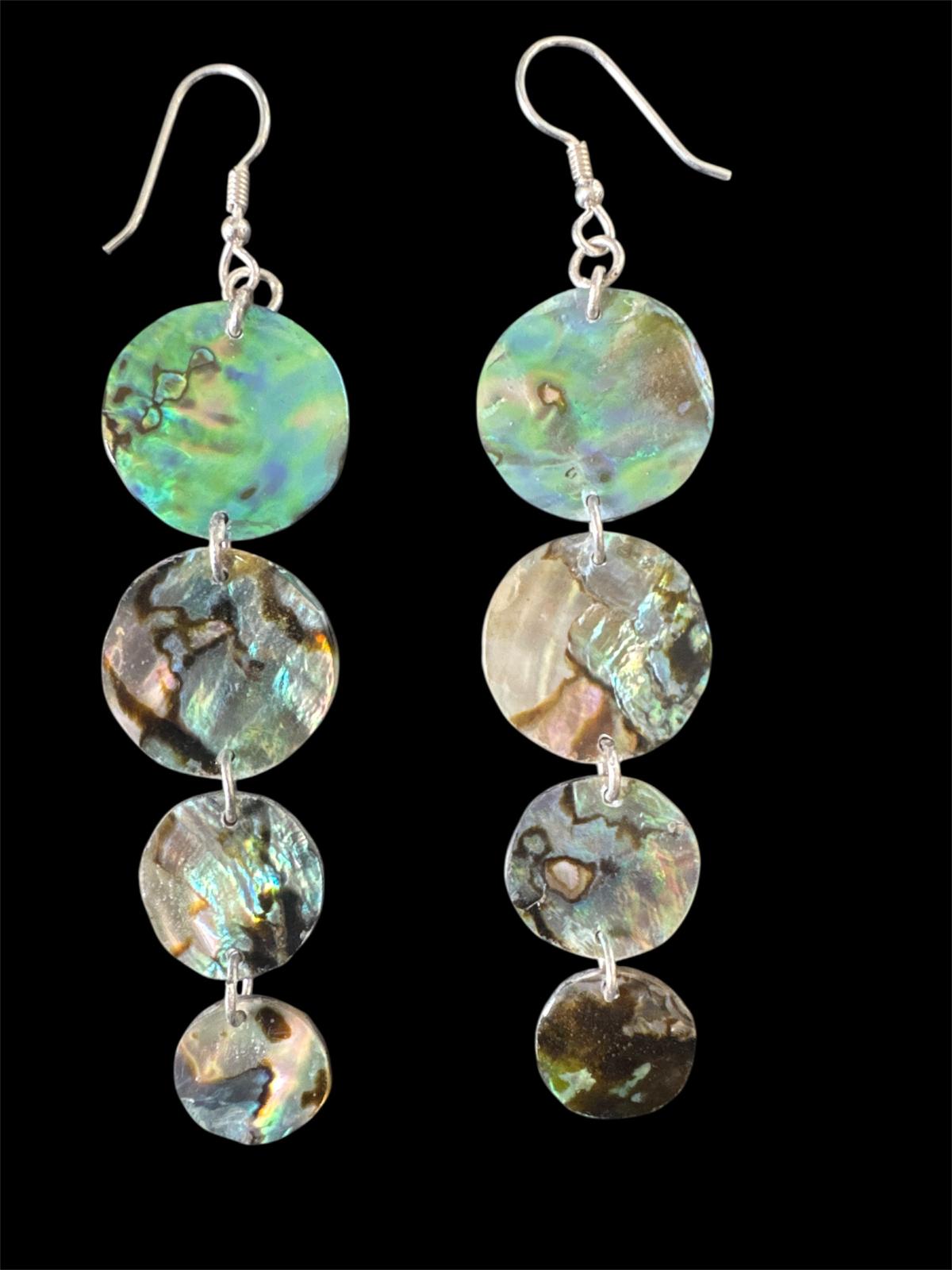 Circle Abalone Earrings