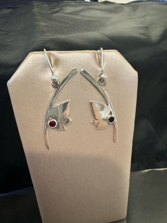 Branch and Flower Earrings