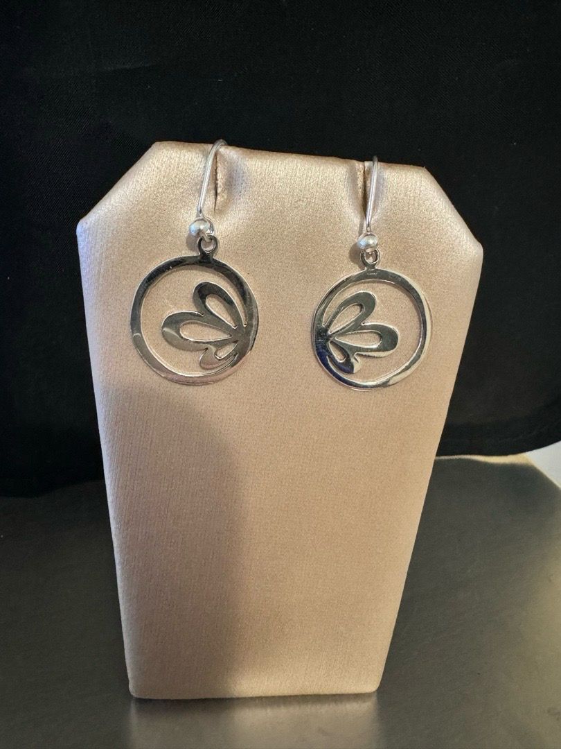 Small Butterfly Circle Earrings