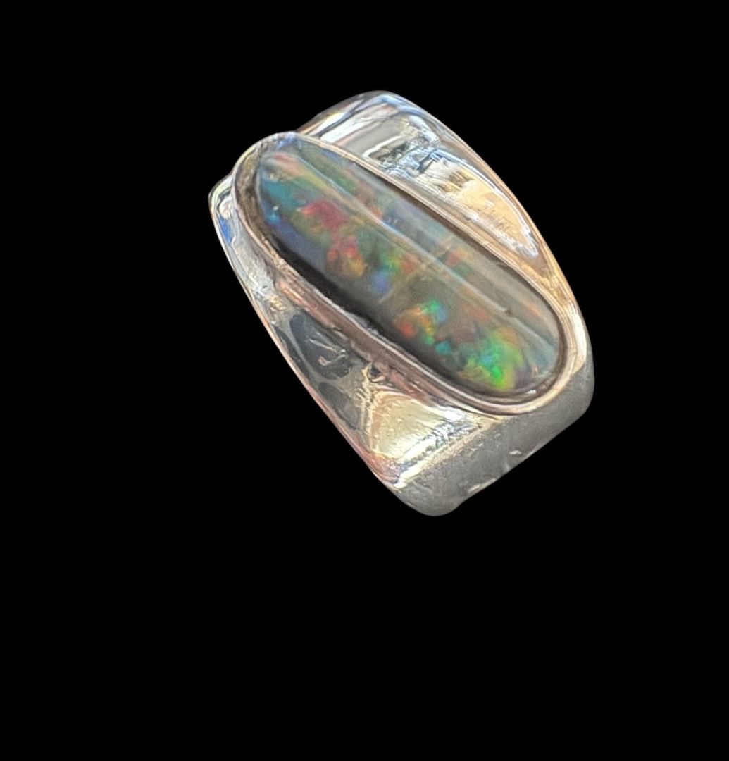 Oval Natural Opal Ring