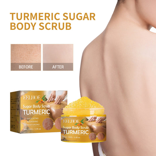 Turmeric Body Scrub Lightens Acne Marks, Moisturizes, Refreshes, Smoothes, Rejuvenates, Cleanses & Exfoliates Body Scrubs