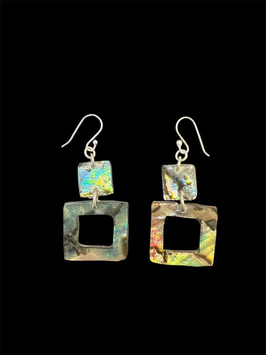 Square Abalone Earrings